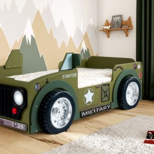 Kinder Autobett “Jeep Military” 90x190cm